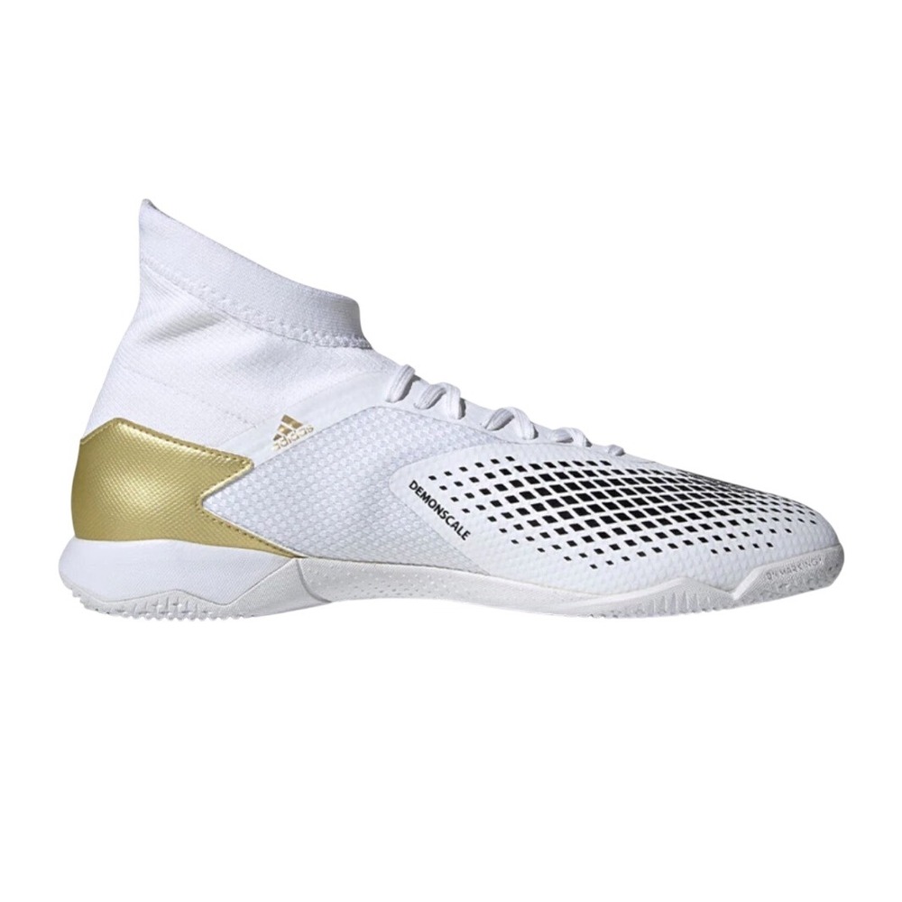 Adidas Predator Mutator 20.3 Indoor Soccer Shoes in the "White Gold Metallic" 11 - Picture 3 of 8
